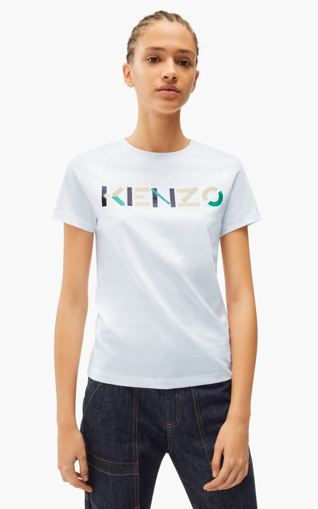 Camisetas Kenzo with multicoloured logo Mujer Blancas - SKU.9604118